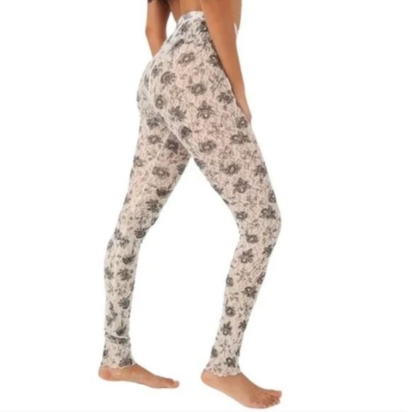 NWT Free People Intimately Layered In Lace Leggings In Chamoix Combo - Picture 5 of 10